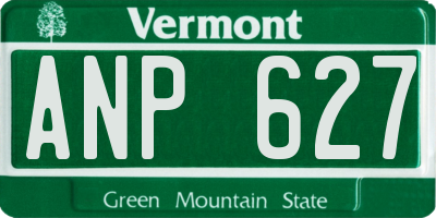 VT license plate ANP627