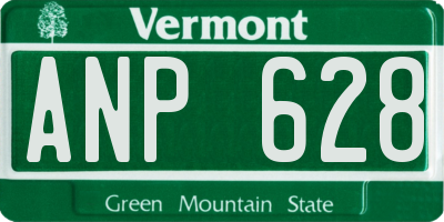 VT license plate ANP628