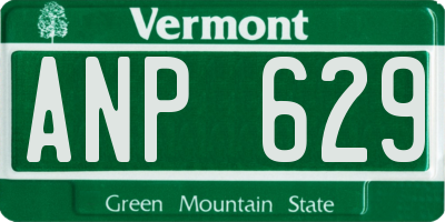VT license plate ANP629