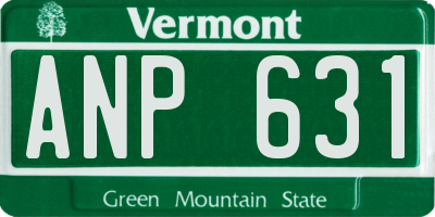 VT license plate ANP631