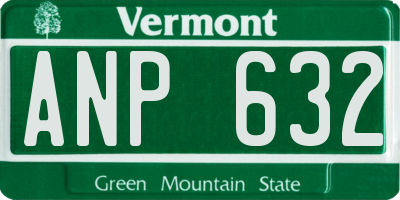 VT license plate ANP632