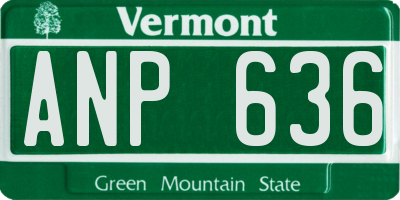VT license plate ANP636