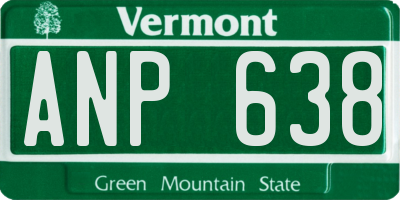 VT license plate ANP638