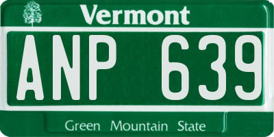 VT license plate ANP639