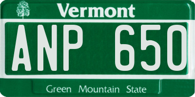 VT license plate ANP650