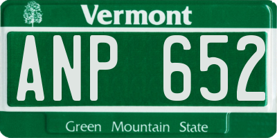 VT license plate ANP652