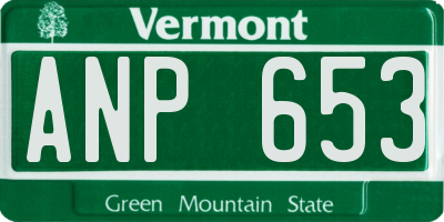 VT license plate ANP653