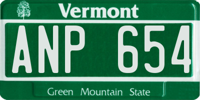 VT license plate ANP654