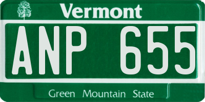 VT license plate ANP655