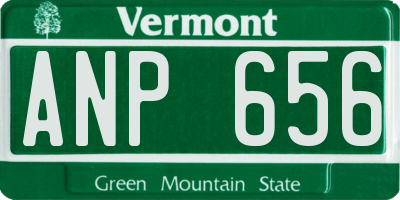 VT license plate ANP656