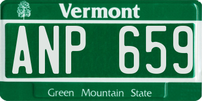 VT license plate ANP659