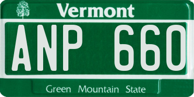 VT license plate ANP660