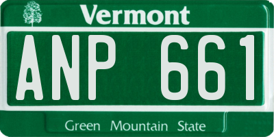 VT license plate ANP661