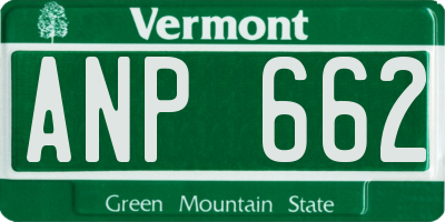 VT license plate ANP662