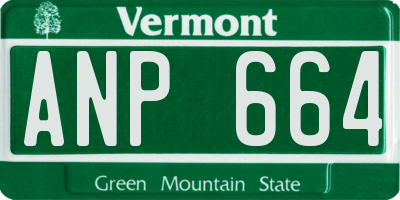 VT license plate ANP664
