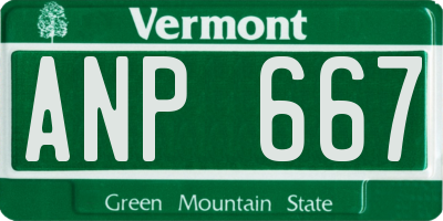 VT license plate ANP667