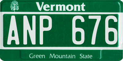 VT license plate ANP676
