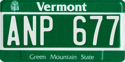 VT license plate ANP677
