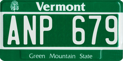 VT license plate ANP679