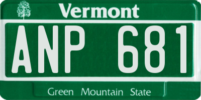 VT license plate ANP681