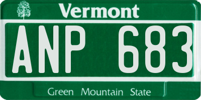 VT license plate ANP683
