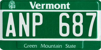 VT license plate ANP687