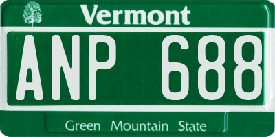 VT license plate ANP688