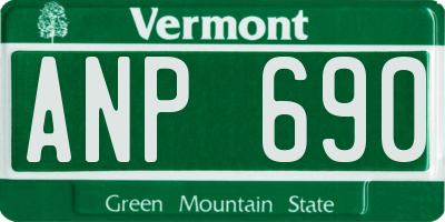 VT license plate ANP690