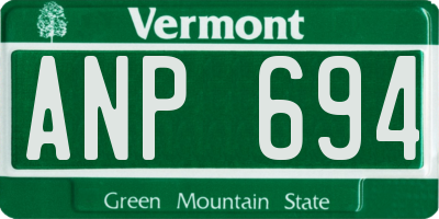 VT license plate ANP694