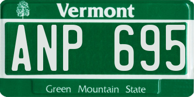VT license plate ANP695