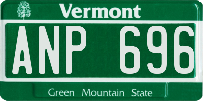 VT license plate ANP696