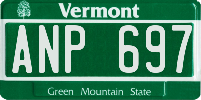 VT license plate ANP697