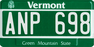 VT license plate ANP698