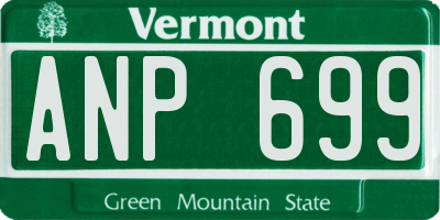 VT license plate ANP699