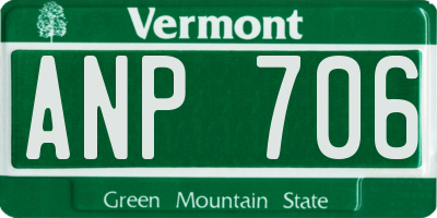 VT license plate ANP706