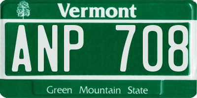 VT license plate ANP708