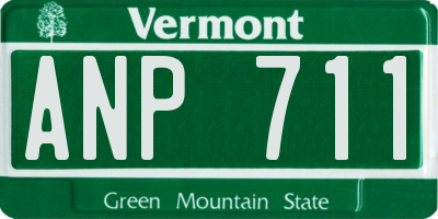 VT license plate ANP711