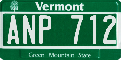 VT license plate ANP712