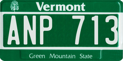 VT license plate ANP713