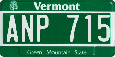VT license plate ANP715