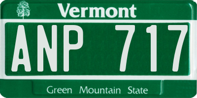 VT license plate ANP717
