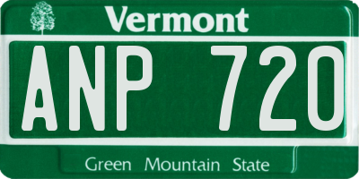 VT license plate ANP720