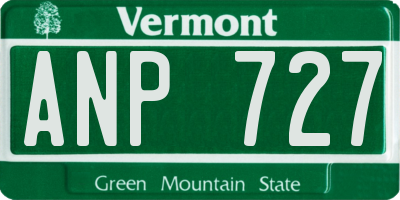 VT license plate ANP727
