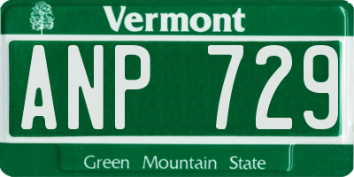 VT license plate ANP729