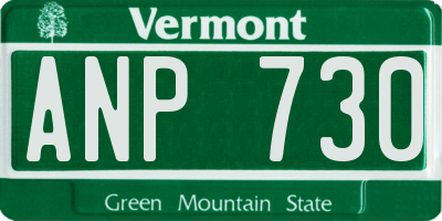 VT license plate ANP730