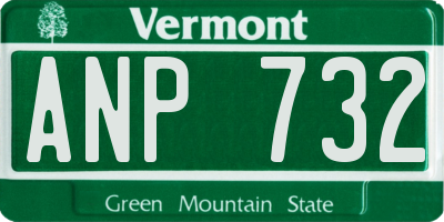 VT license plate ANP732
