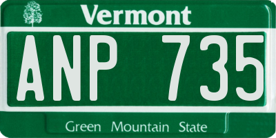 VT license plate ANP735