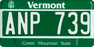 VT license plate ANP739