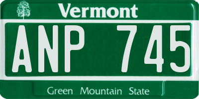 VT license plate ANP745