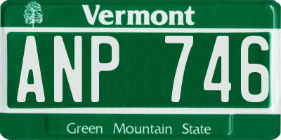 VT license plate ANP746